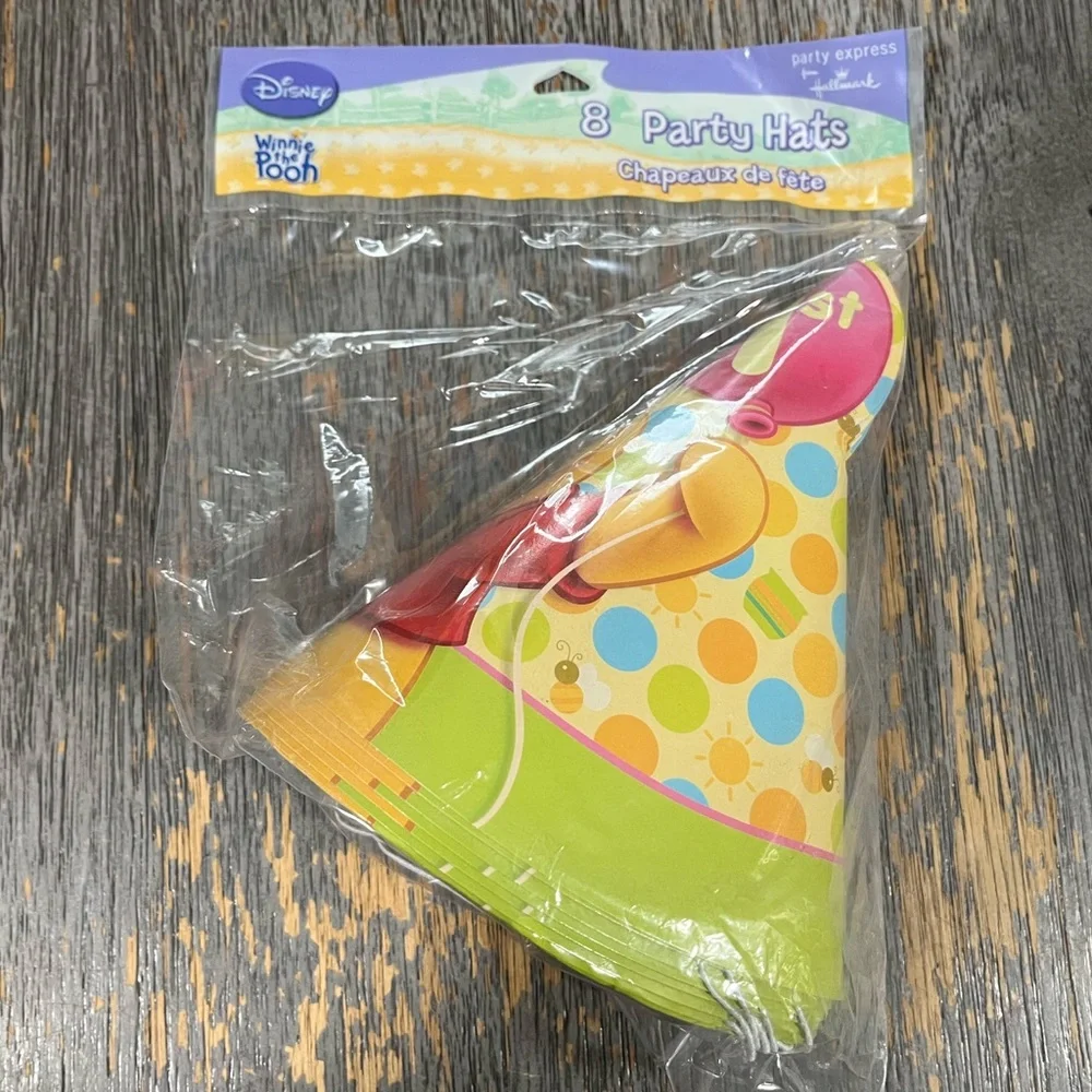Winnie the Pooh 1st Birthday Cone Party Hats